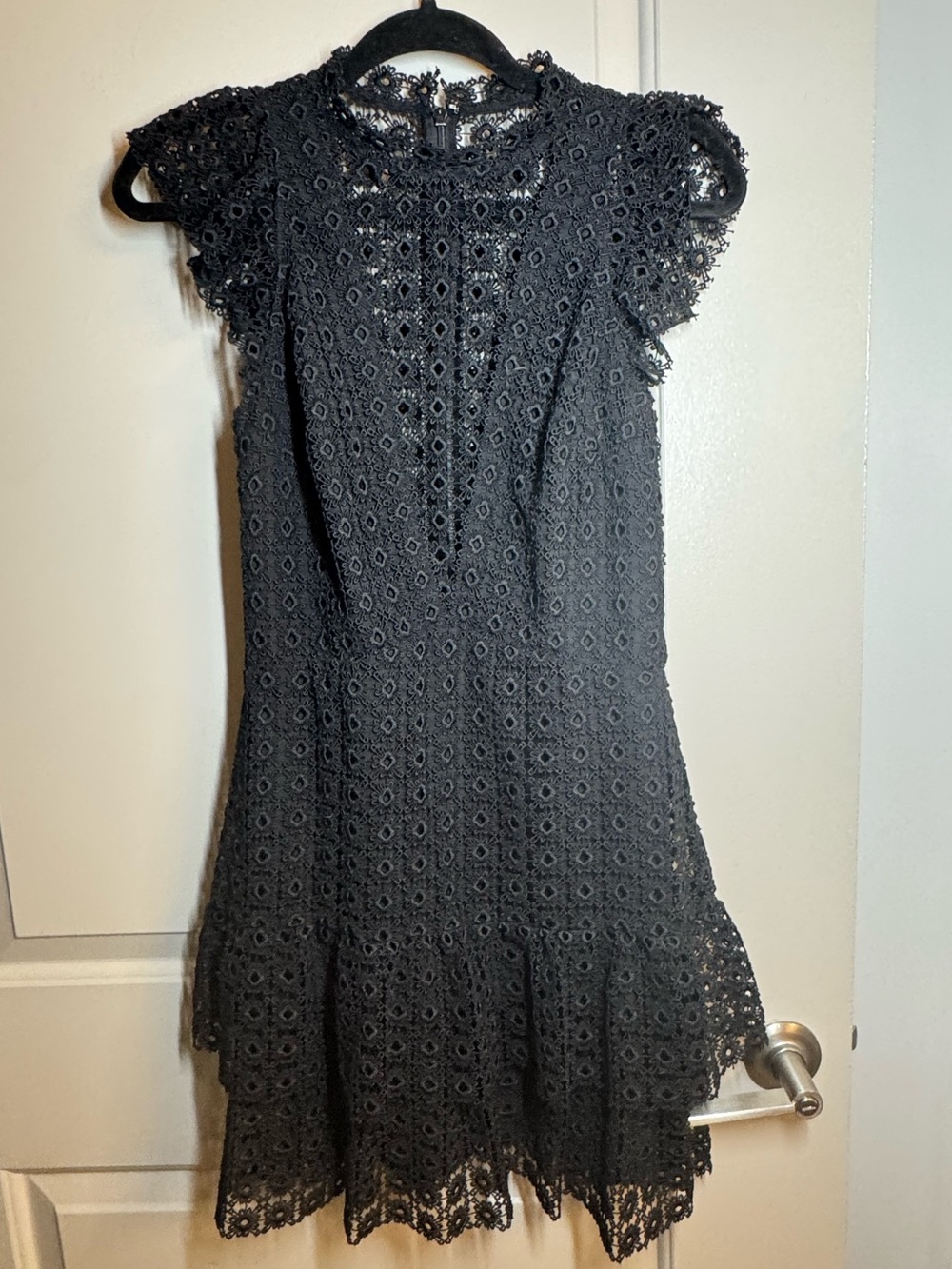 Slate & Stone Black Crochet Lace A-Line Dress